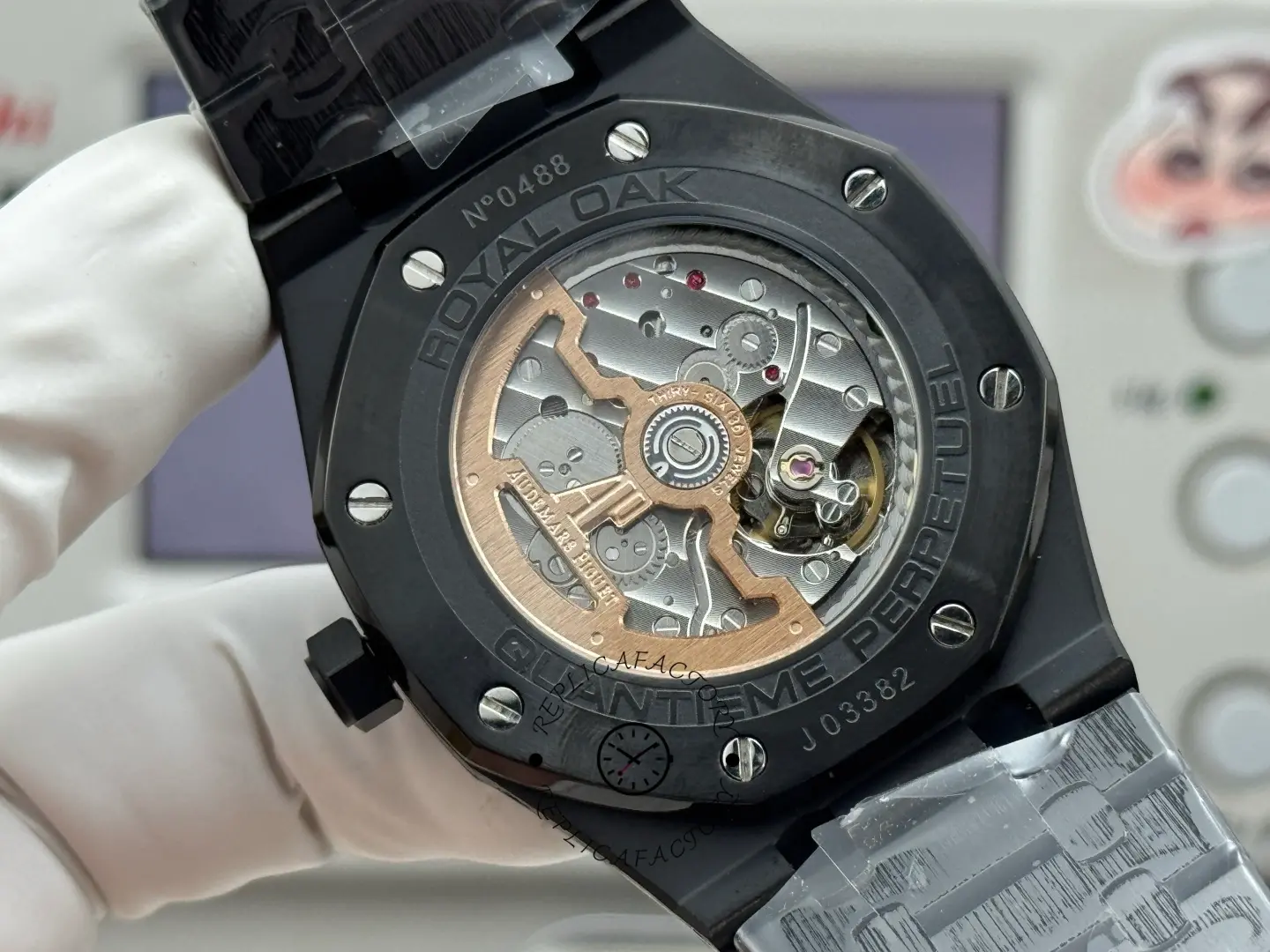 AP Royal Oak Replica 26585CE.OO.1225CE.01 Perpetual Calendar Black Ceramic