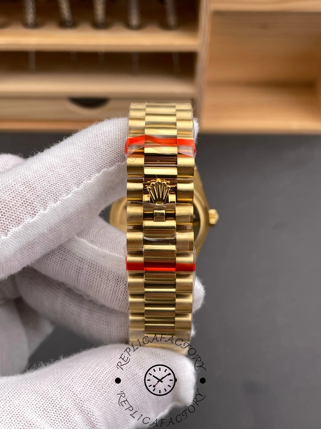 Replica Rolex Datejust 278278-0049 Red Ombré Dial 31 President Strap