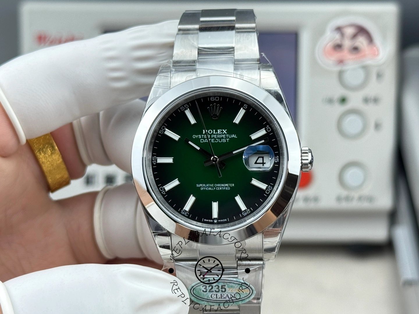 1:1 Rolex Datejust 126300 0025 41 Green Ombre Replica