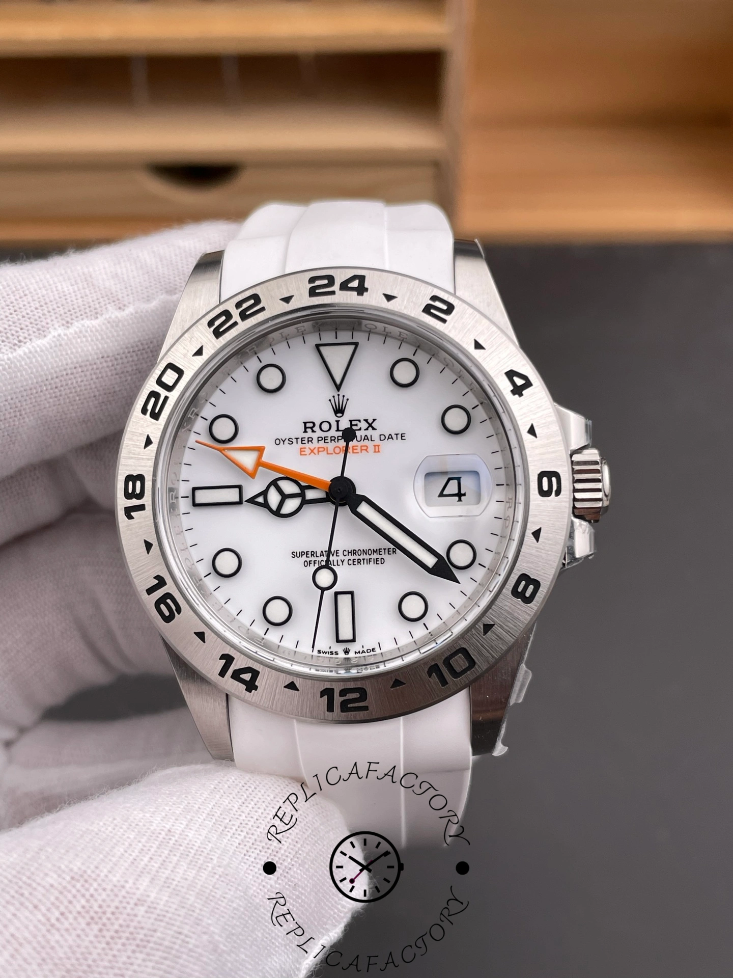 Rolex Explorer II 42mm Deployant Rubber Strap