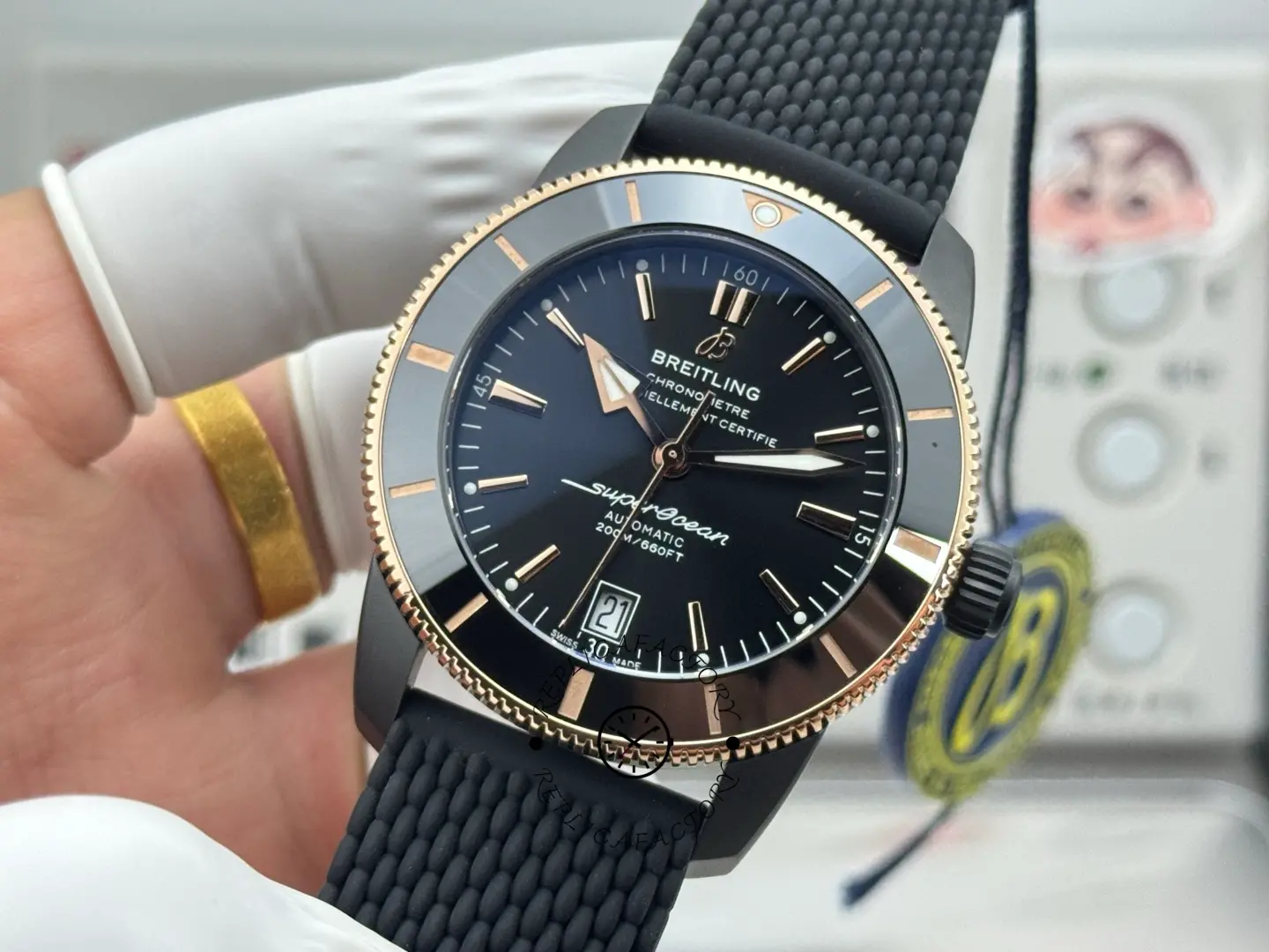 Replica Breitling UB20303A1B1S1 Superocean Heritage B20 DLC-Coated Black Dial
