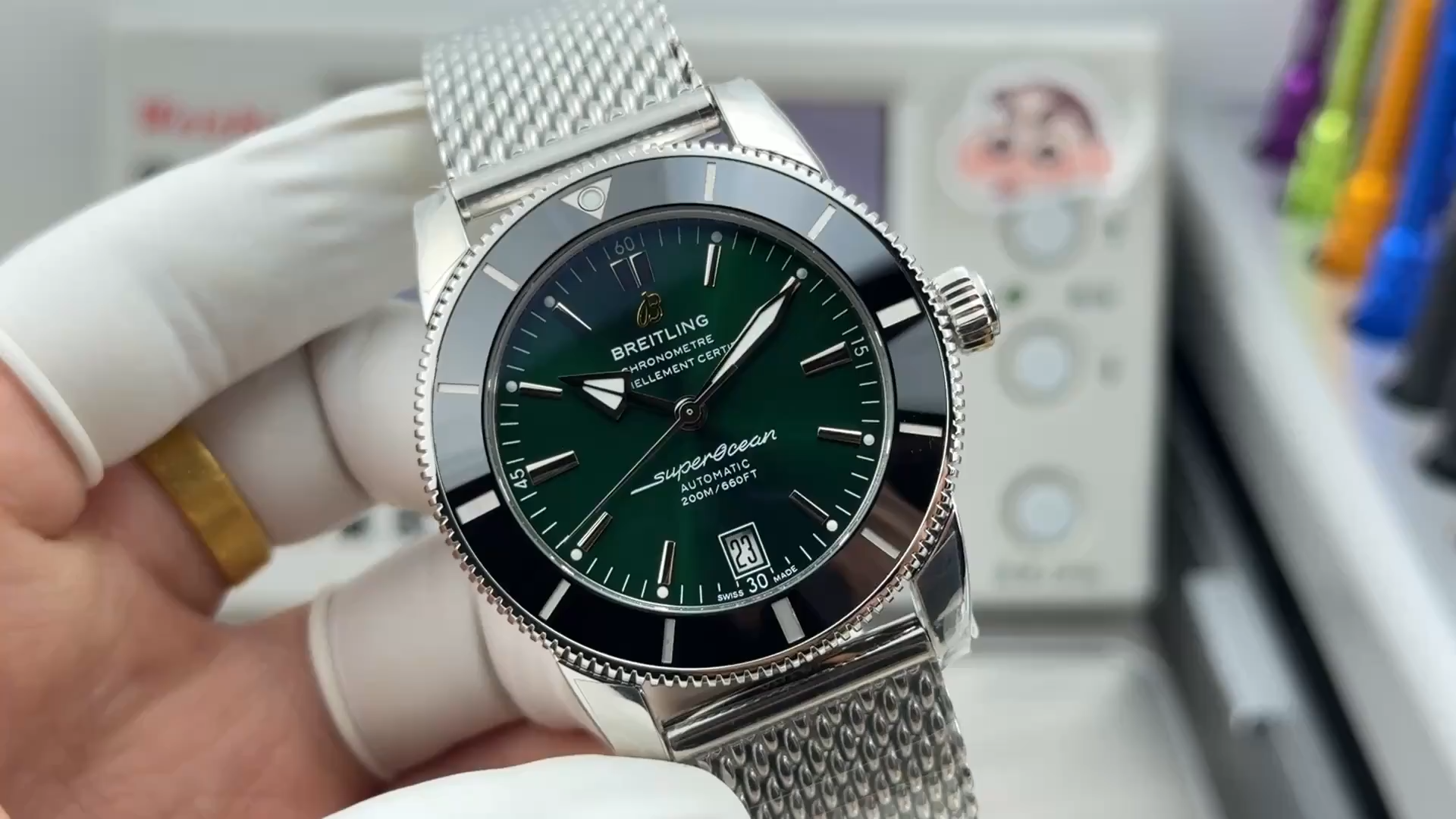 Breitling AB2010121L1A1 Superocean Heritage 1:1 Clone Automatic 42MM Green Dial - Video