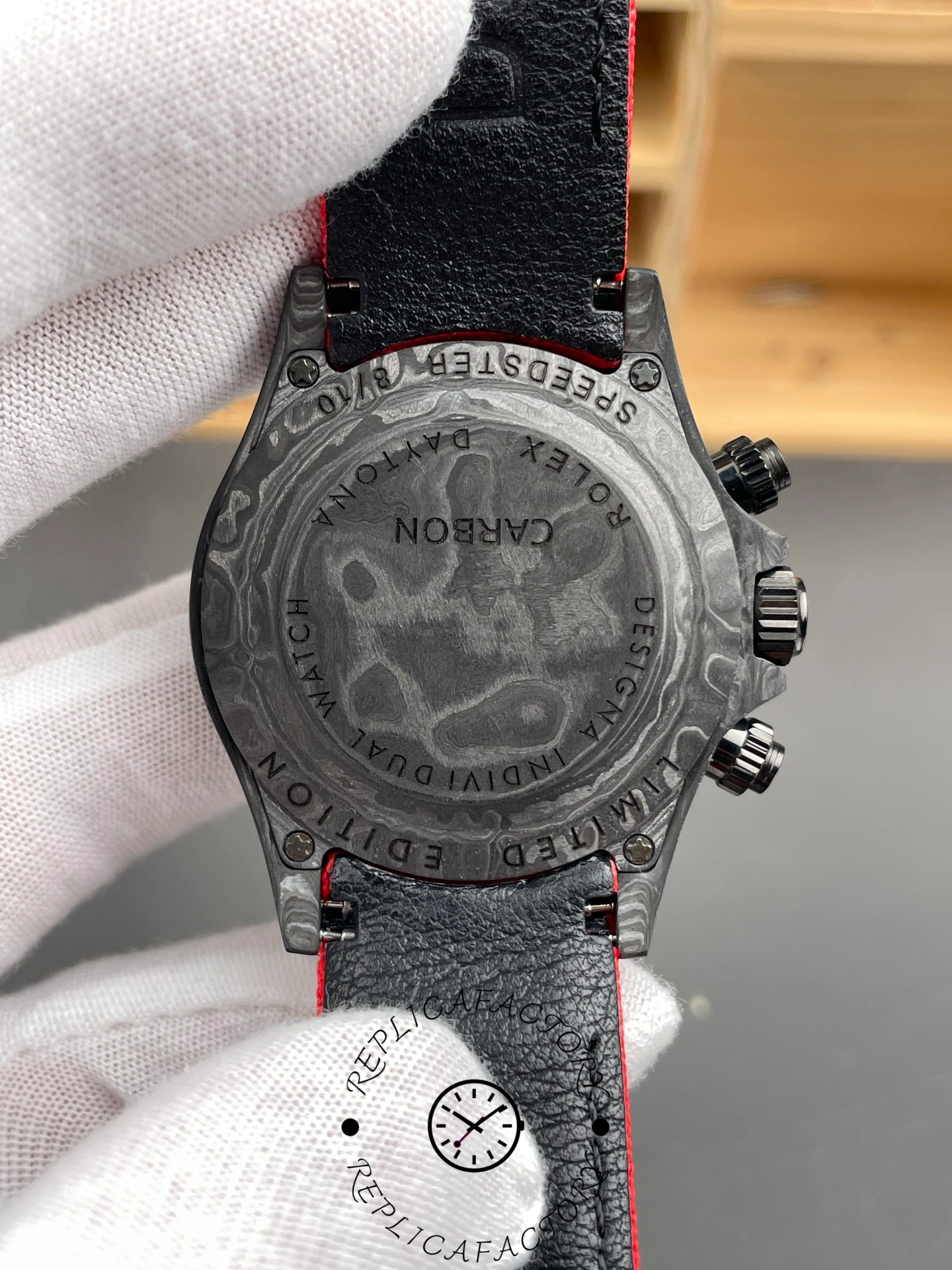 Rolex Daytona 4130 DIW Skeleton Dial Carbon Fiber Red Hands