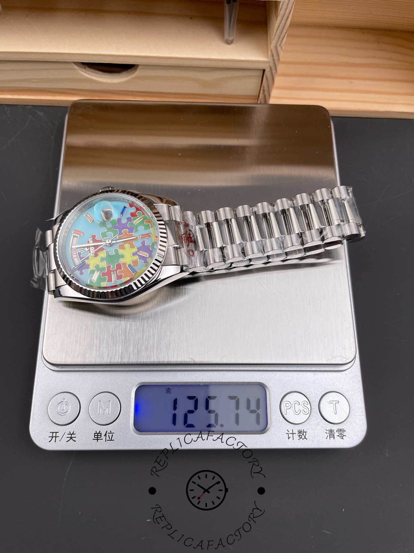 Rolex Day-Date 36 President Jigsaw Emoji Puzzle Dial 128239 0056