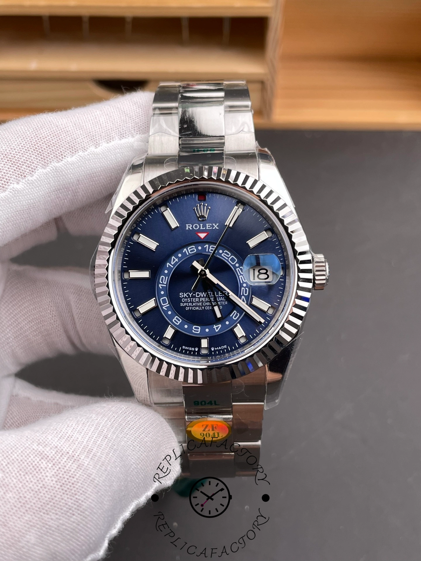 Rolex Sky-Dweller 42 m336934 0005 Stainless Steel Blue Dial Replica Watch