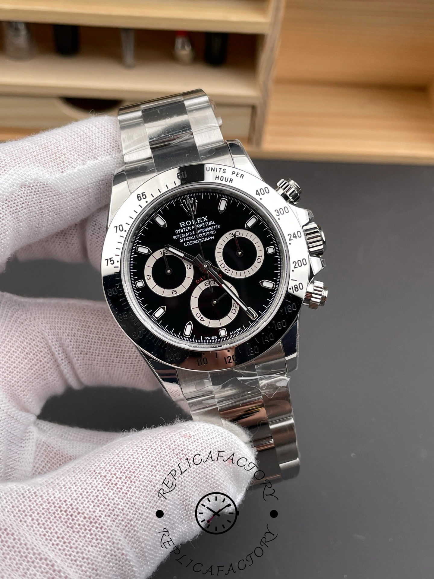 Rolex Daytona Stainless Steel Black Dial 116520 40MM