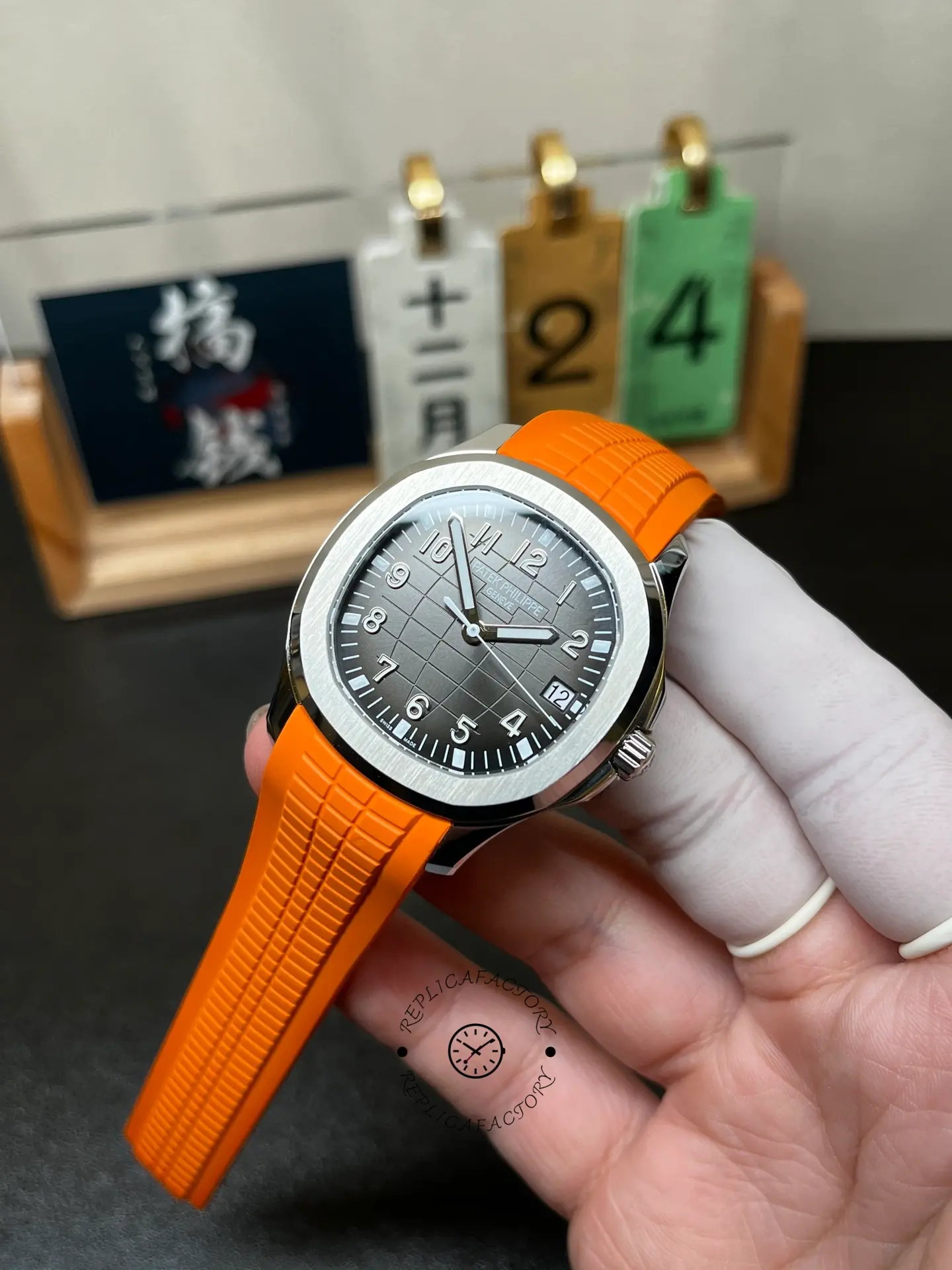 Patek Philippe Aquanaut 5167A 001 Replica 40mm Orange Rubber Strap