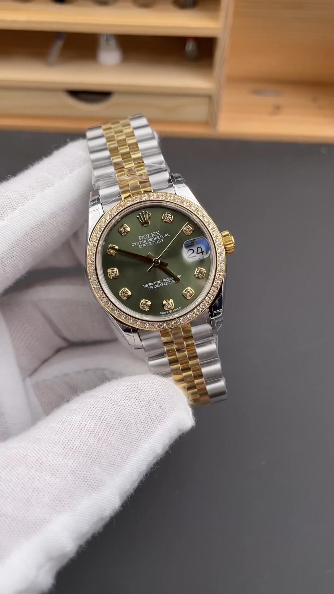 Rolex Datejust 31 Green Dial Jubilee 278383rbr 0030
