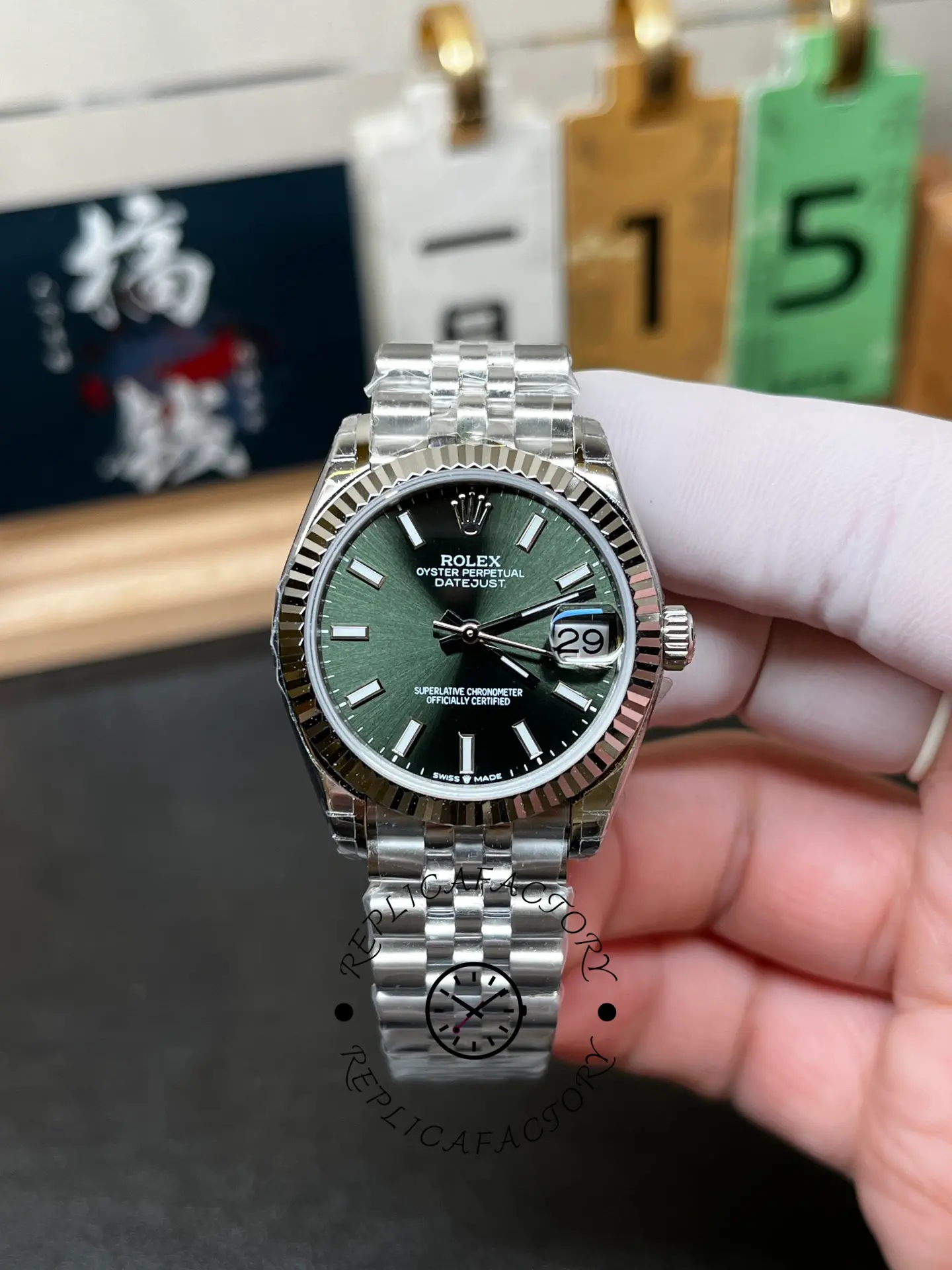 Rolex Datejust 31mm Stainless Steel 278274 0018 Mint Green Index Jubilee