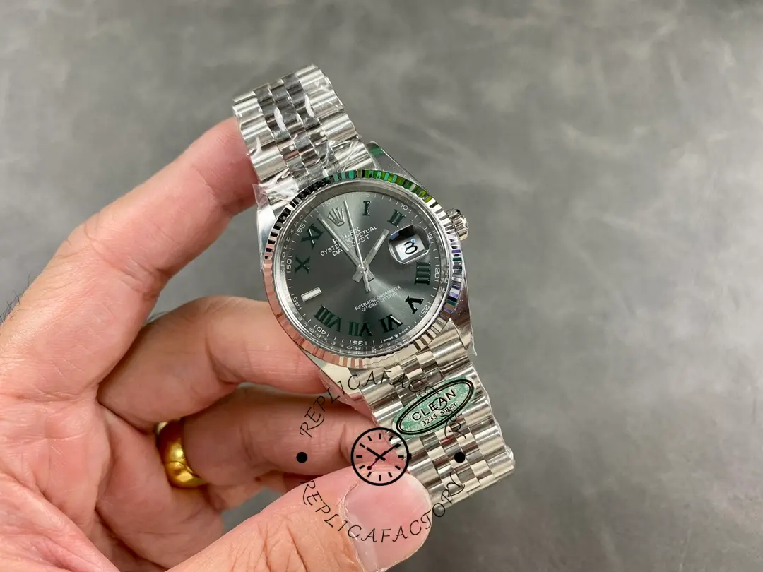 Rolex Datejust 126234 Slate Grey Wimbledon Dial 36MM Unisex Replica Watch