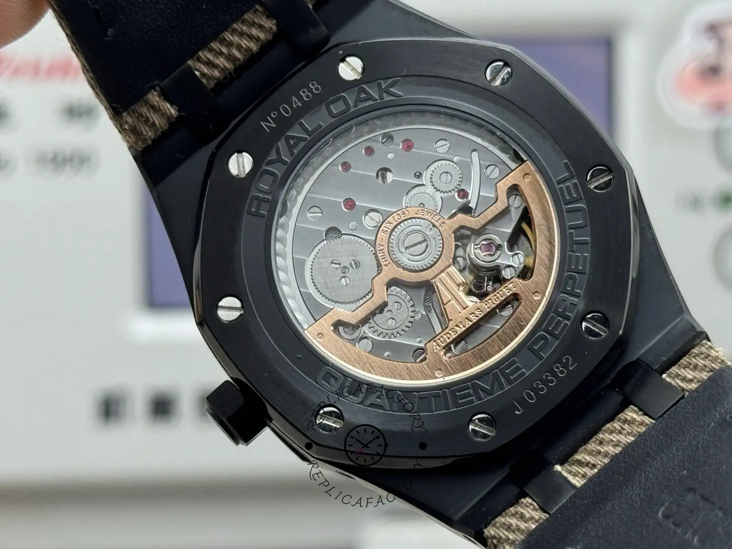 AP Royal Oak Perpetual Calendar Replica 26585CM.OO.D301VE.01 Black Bezel