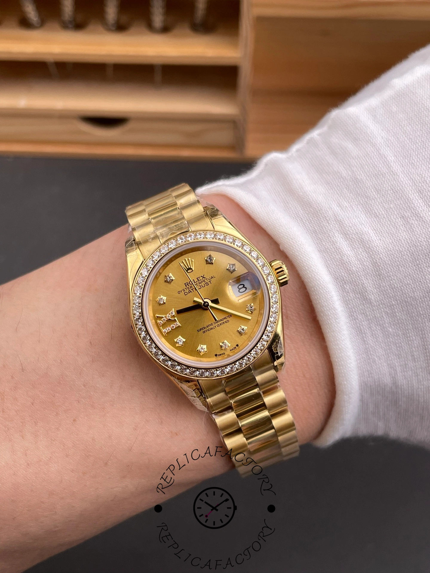 Rolex Lady Datejust Champagne Dial m279138rbr-0006 28mm