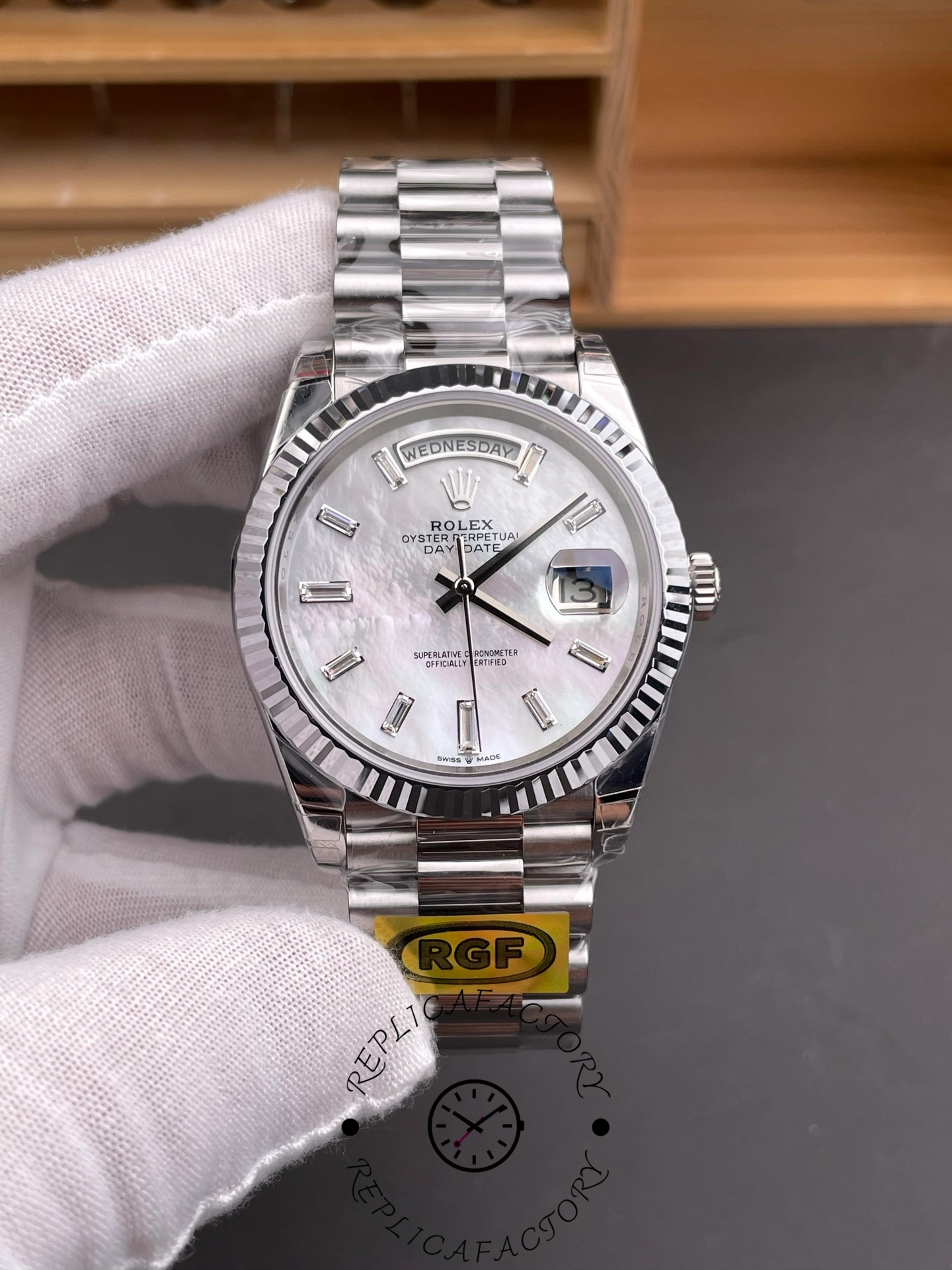Rolex Day-Date 40 Pearl Diamond Dial M228239-0078
