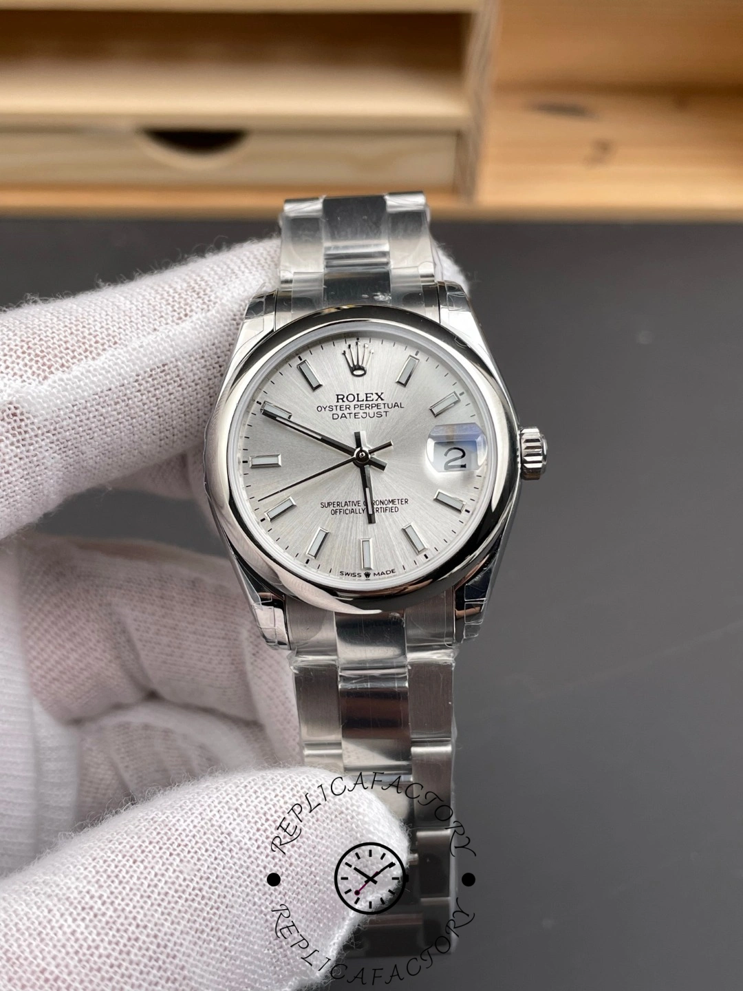 Rolex Datejust 31 Silver Dial Domed Bezel 278240 0005 Women's Watch