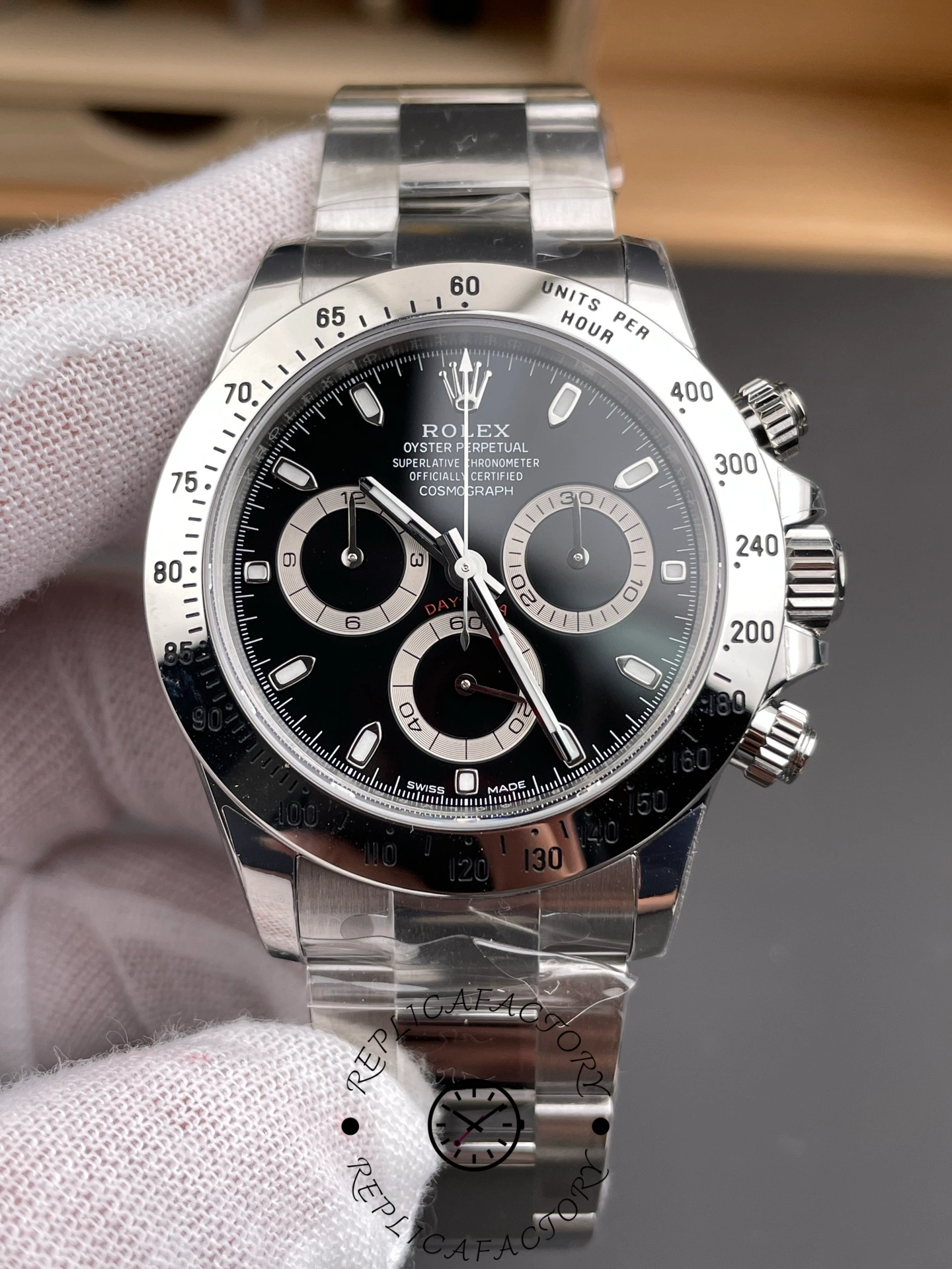 Rolex Daytona Stainless Steel Black Dial 116520 40MM