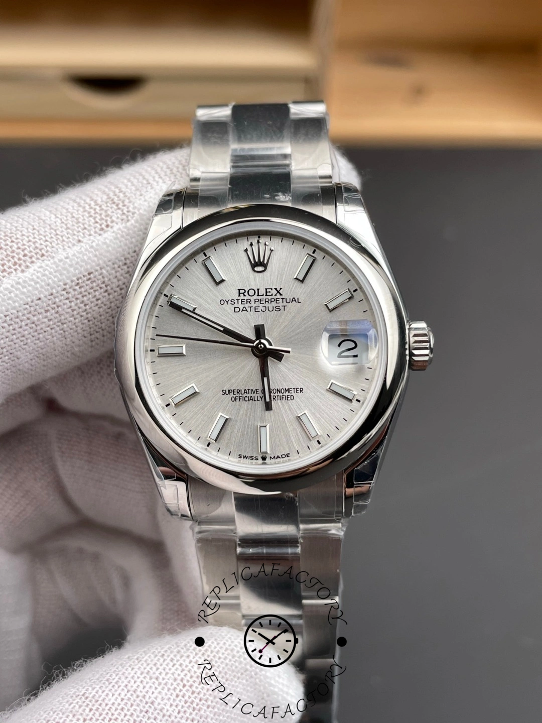 Rolex Datejust 31 Silver Dial Domed Bezel 278240 0005 Women's Watch