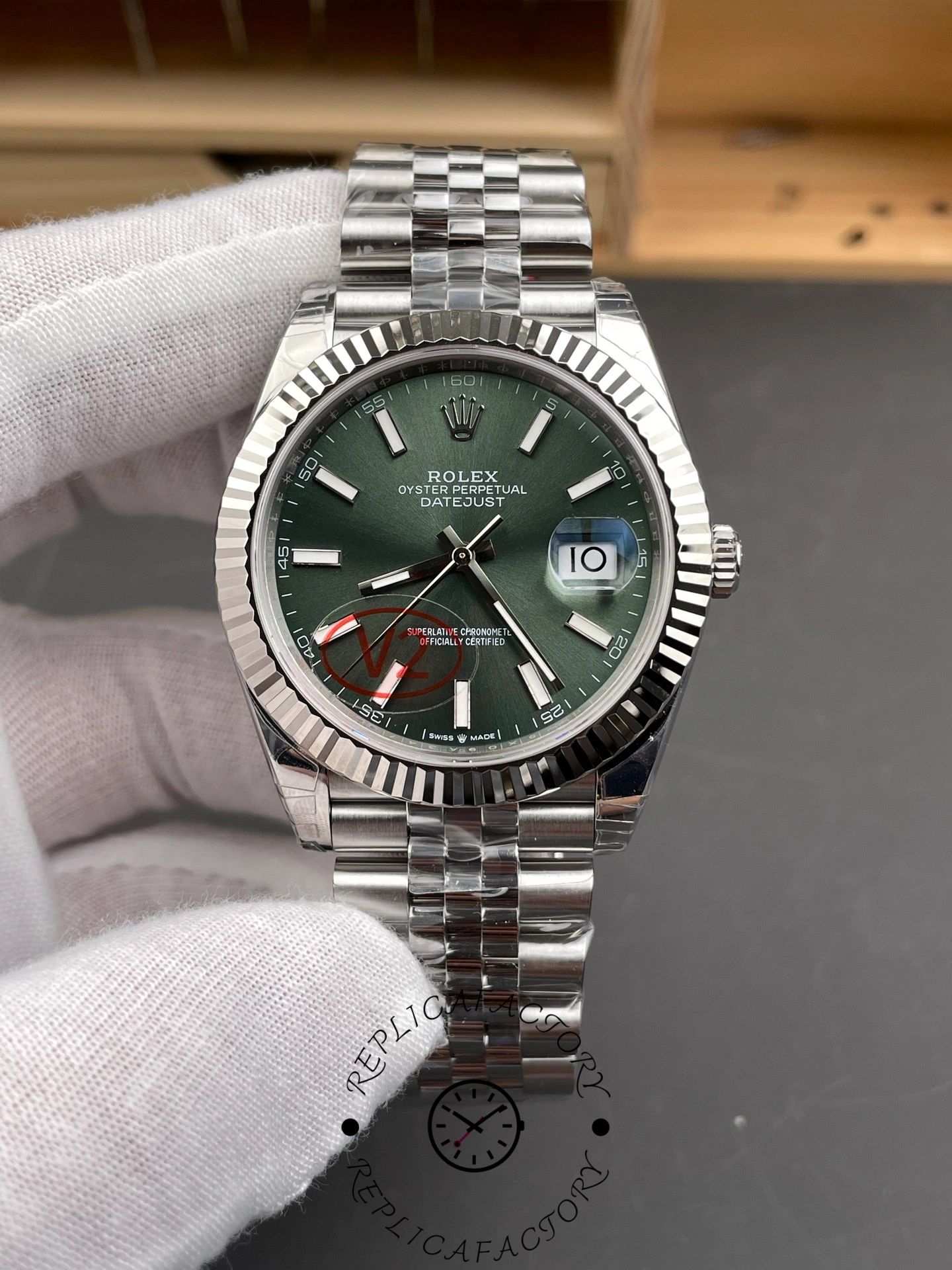 Rolex Datejust 126334 0028 41 Oystersteel and White Gold Mens Watch