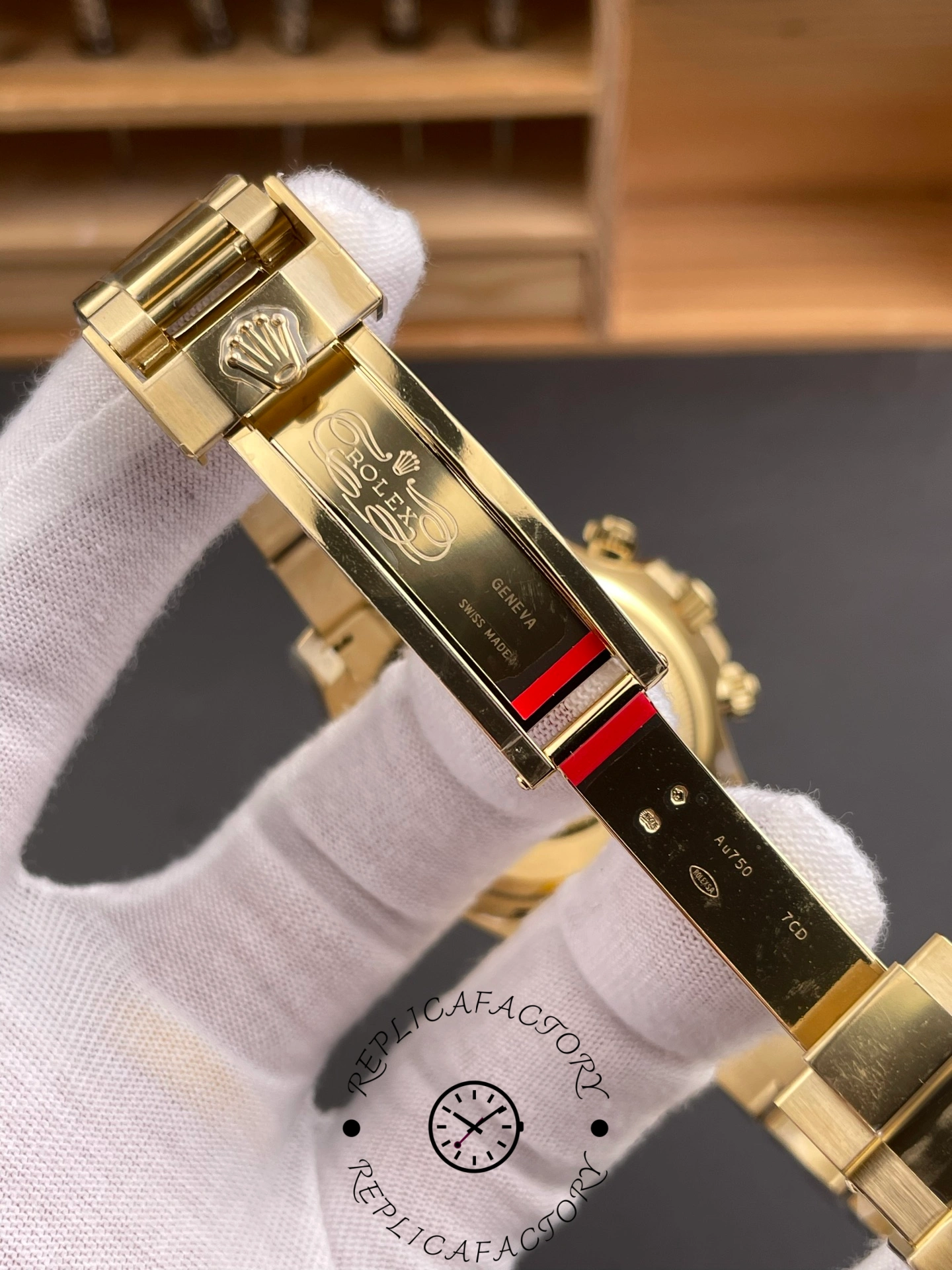 Rolex Daytona 40mm Yellow Gold Oyster Bracelet with Black Stick Dial 126508 0004