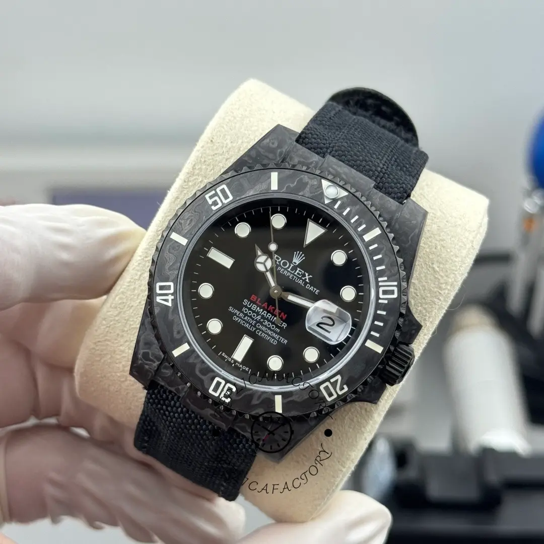 Rolex Submariner 116610 Replica Carbon Fiber Black Nylon Strap 40MM