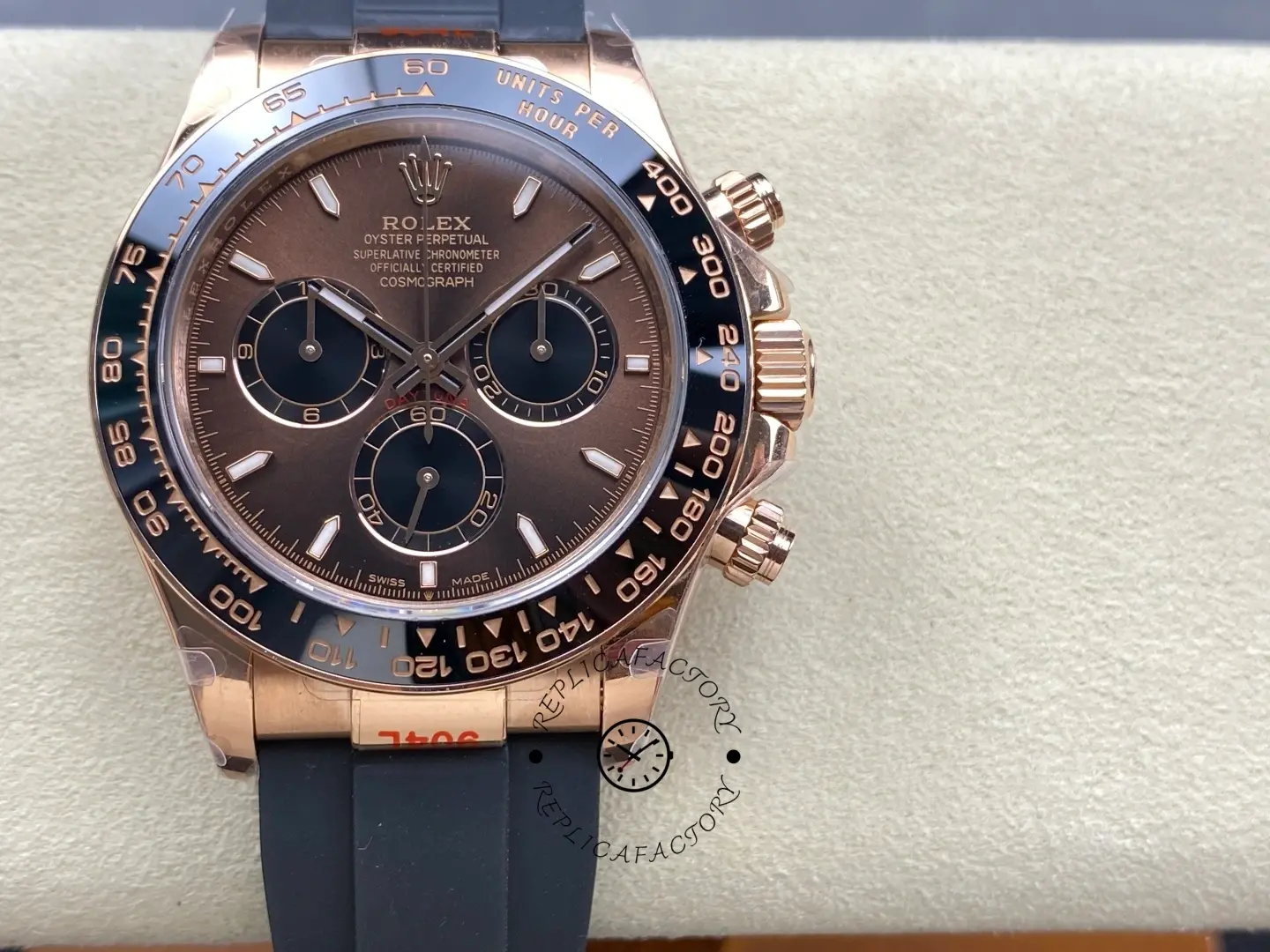 Replica Rolex Daytona Everose Rubber 116515 Chocolate