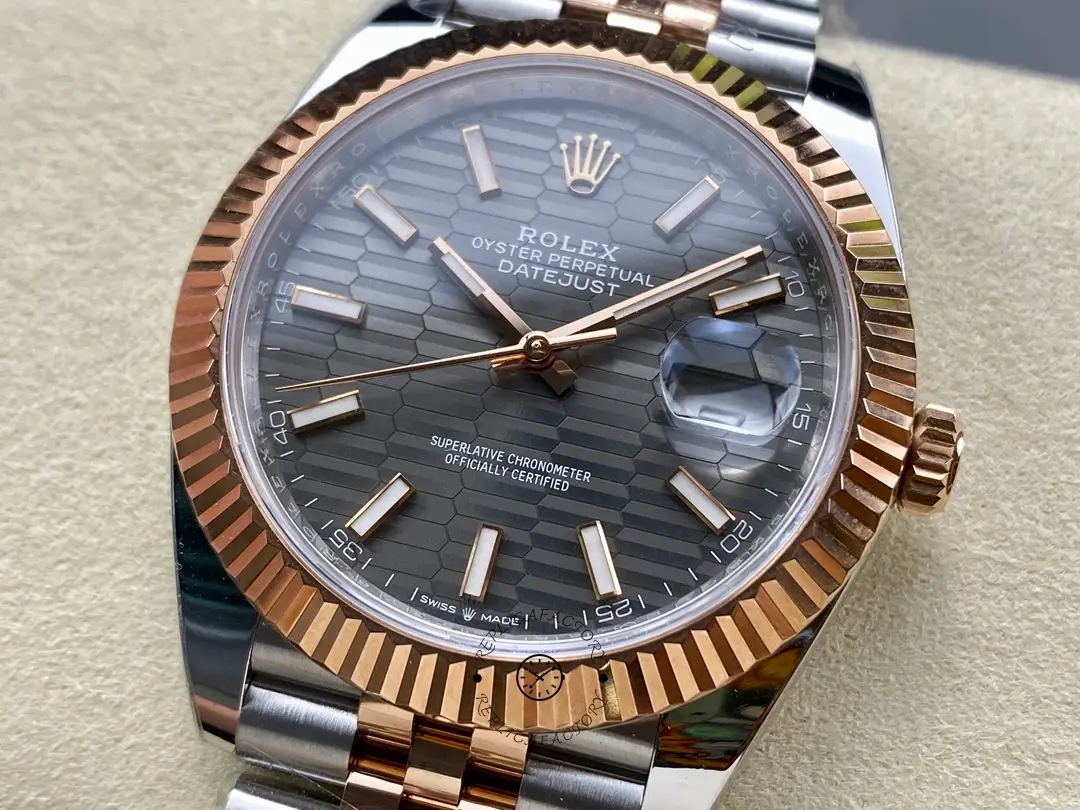 Rolex Datejust Grey Fluted Motif Dial m126331 0020 Mens Watch