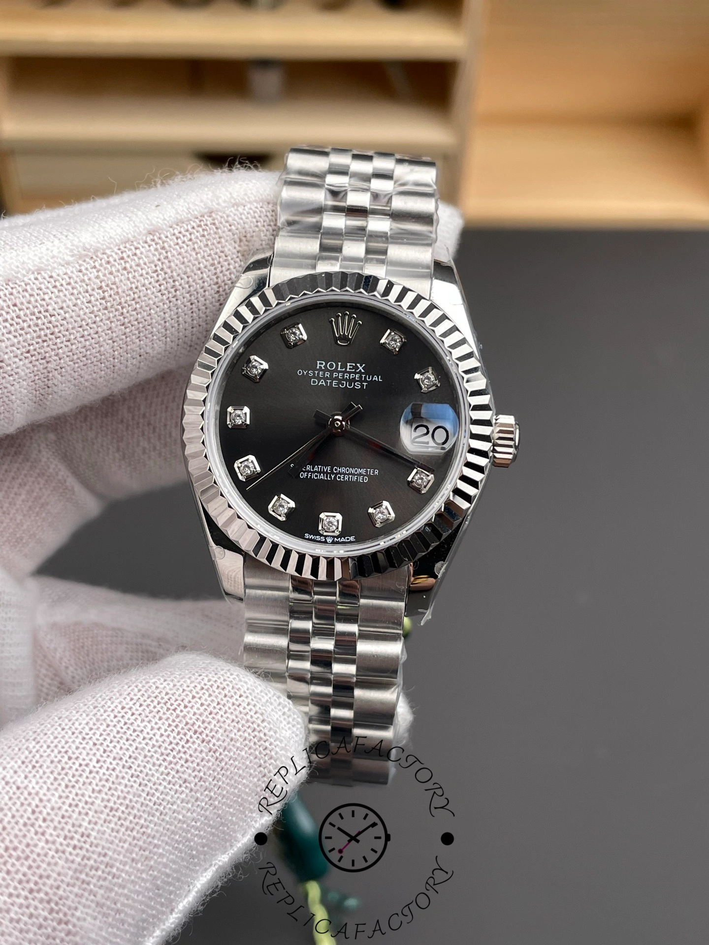Rolex Datejust 278274 0008 Dark Grey 31mm Dial Jubilee Women's Watch