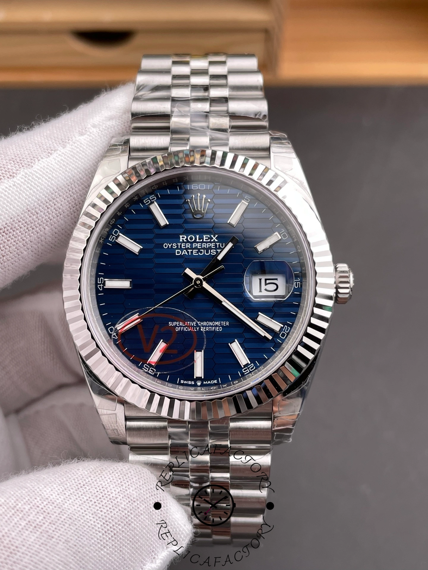 Rolex Datejust 41mm Stainless Steel 126334 Blue Index Jubilee Men's Watch