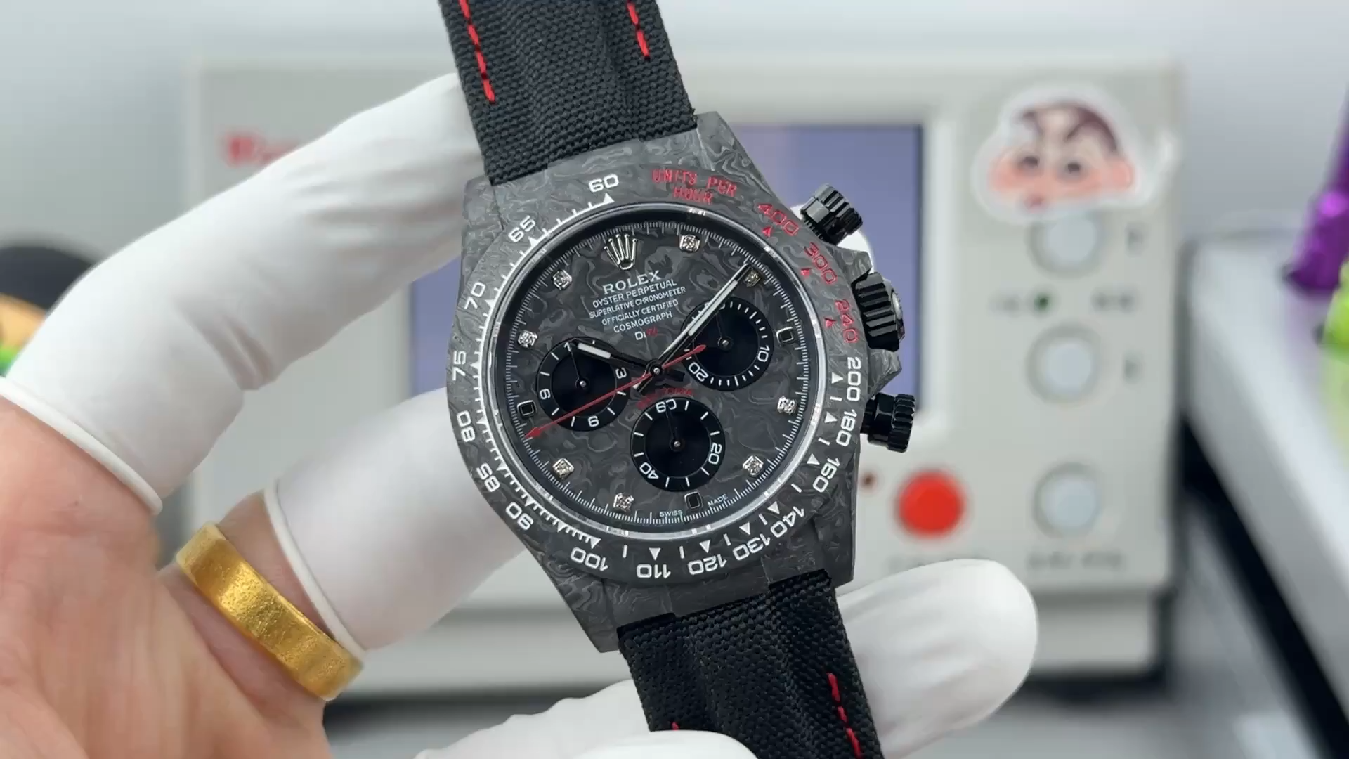 Rolex Daytona Cosmograph DIW Diamond Index Carbon Fiber 40mm Replica
