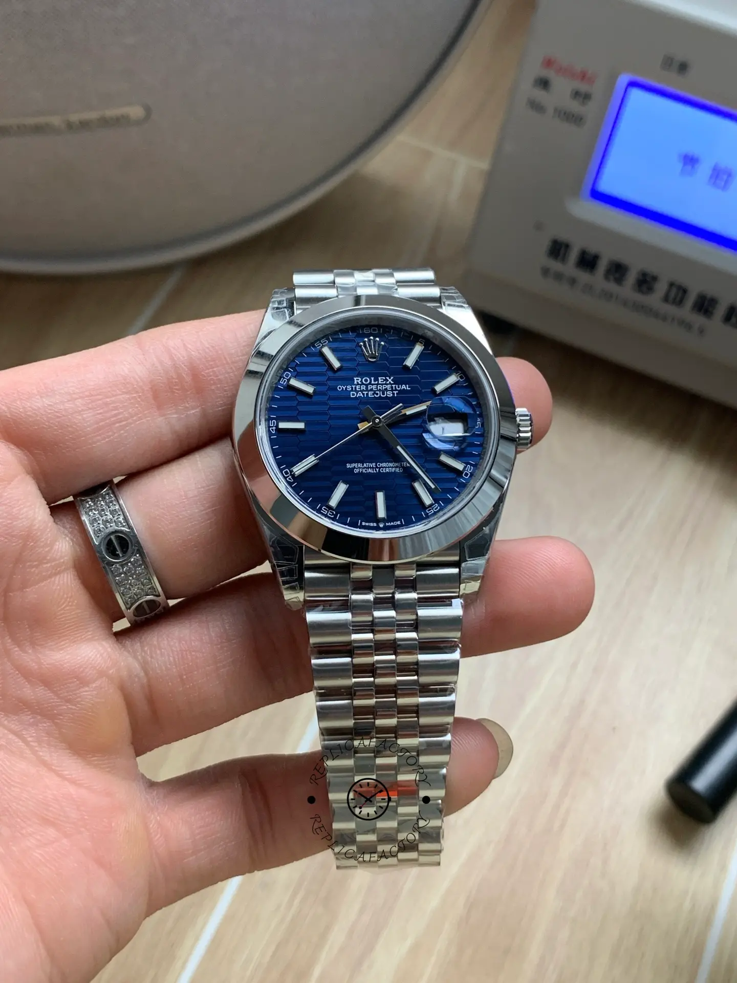 Rolex Datejust 41 Stainless Steel Smooth 126300 0024 Blue Stick Dial