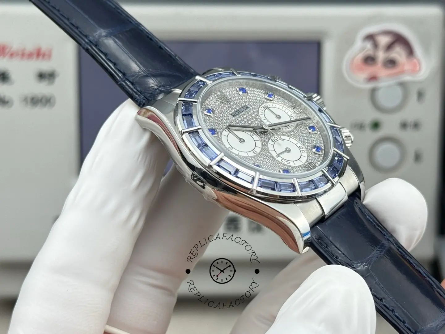 Rolex Daytona 116589SACI Replica Pave Diamond Dial 40mm Men's Watch