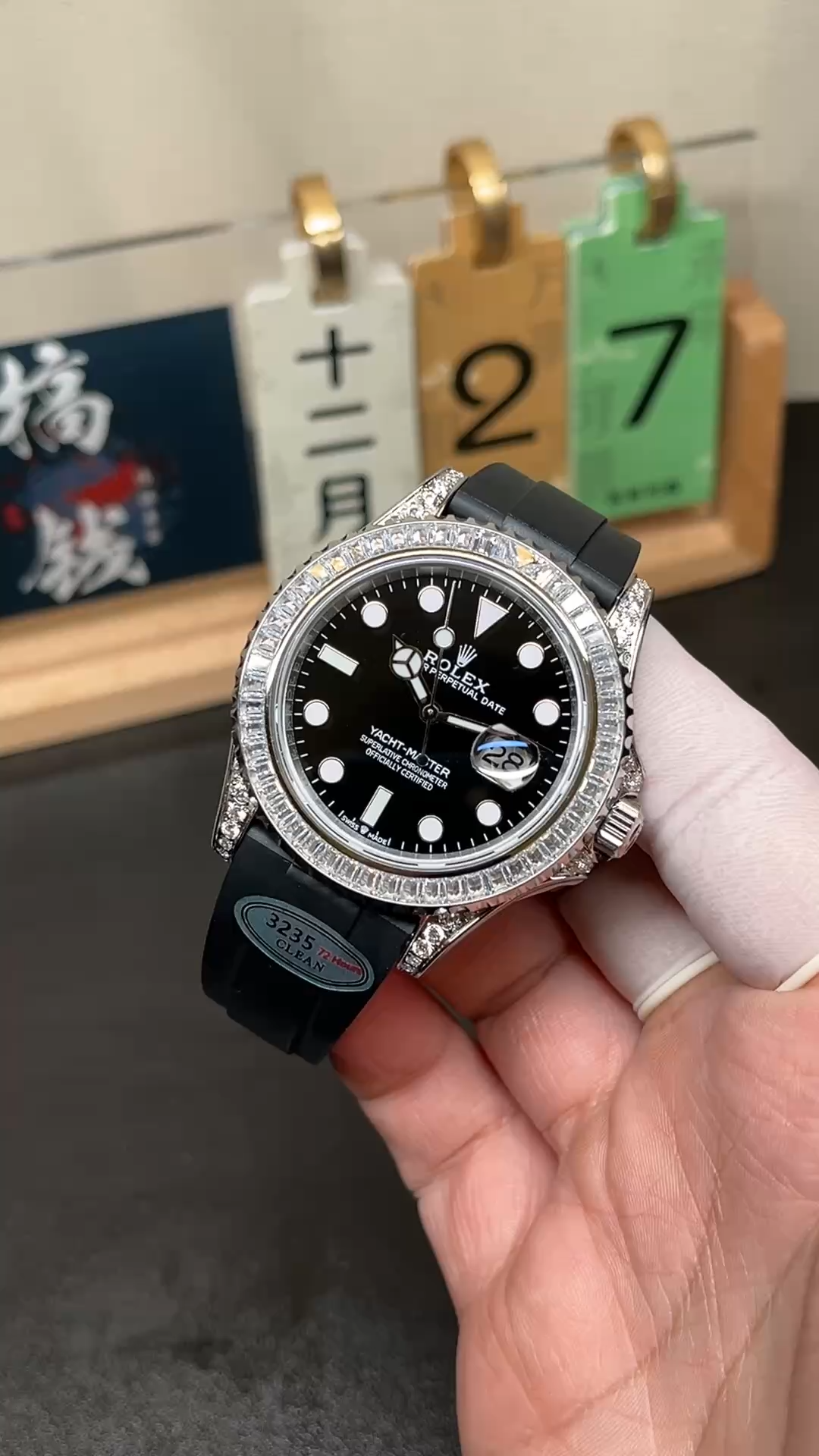 Rolex Yacht Master White Gold 42mm 226679TBR Bagutte bezel Black Dial - Video