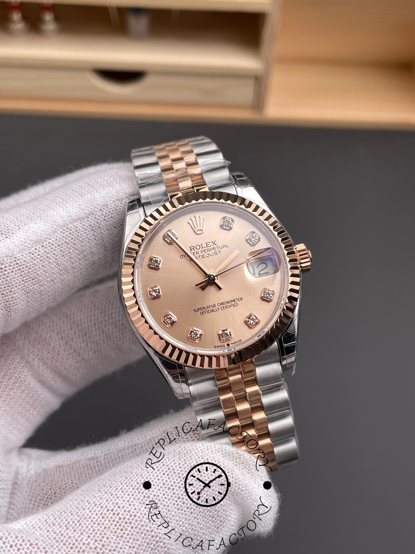 Rolex Datejust 31 Rose Diamond Dial M278271 0024 Women's Watch