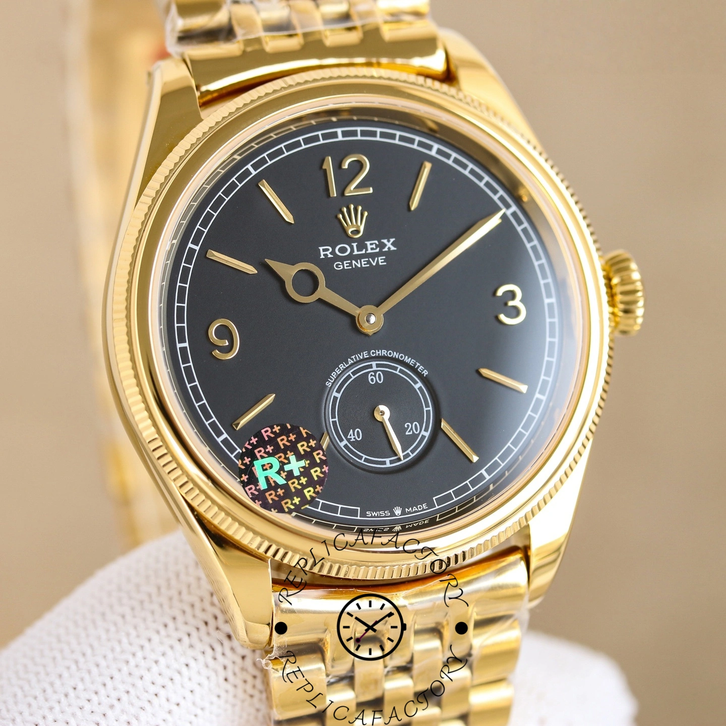 1:1 Clone Rolex 1908 52508 0007 Black Dial Settimo Bracelet