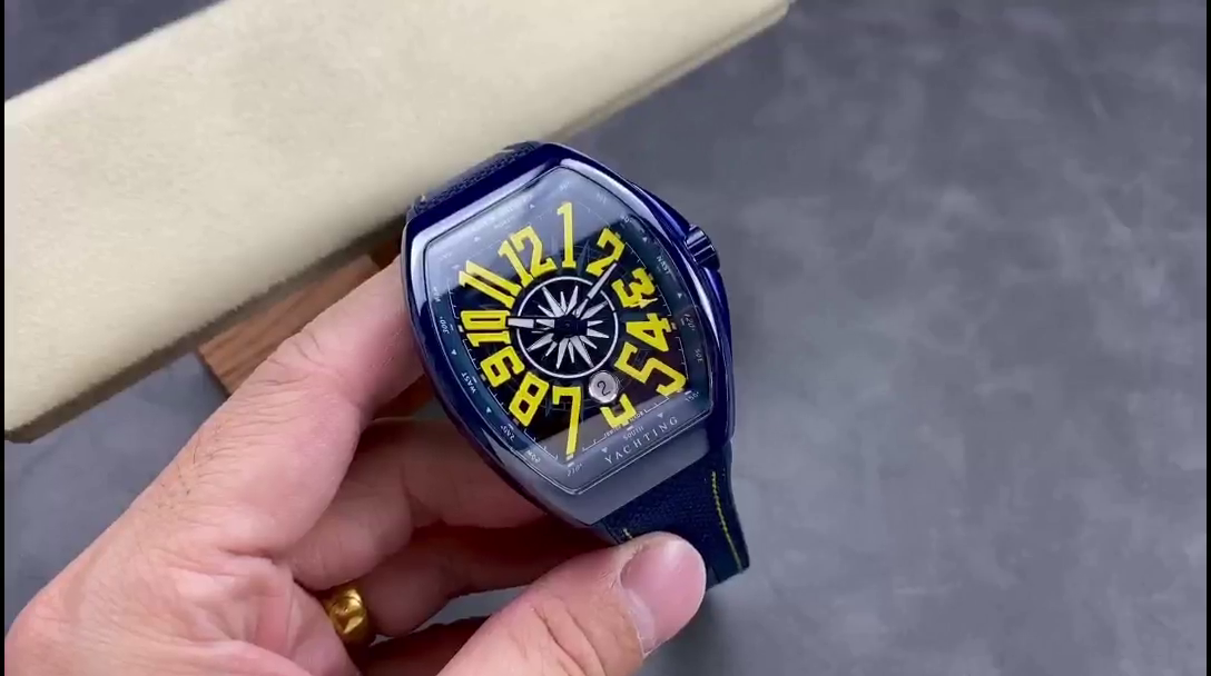 Franck Muller Framulan V45 Ceramic Yacht Model Yellow 45mm - WatchesReplica.is