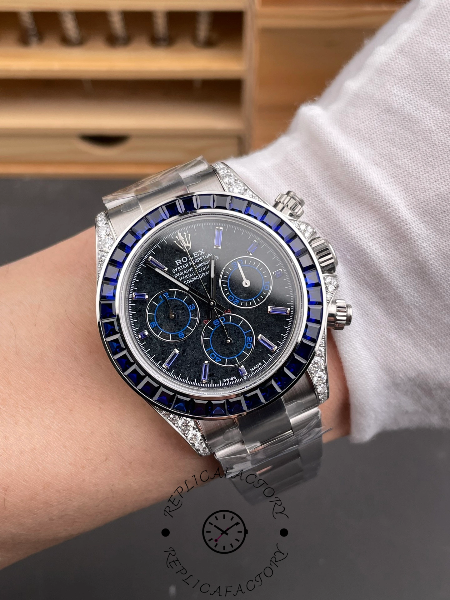 Rolex Daytona Replica 126599TSA Silver Sheen Obsidian Dial 40 Sapphire Bezel