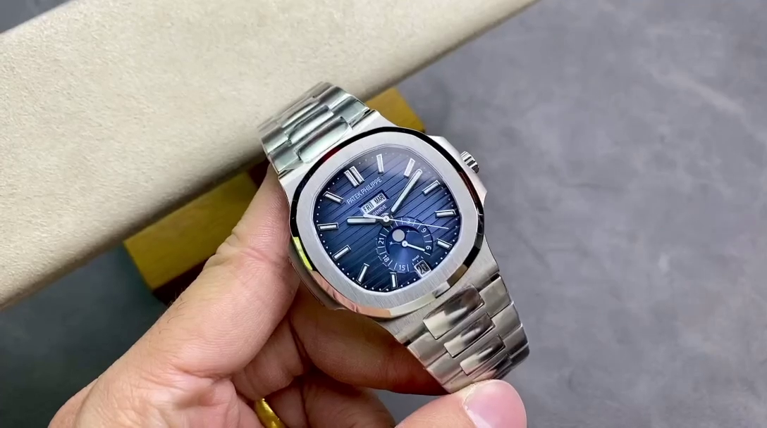 Patek Philippe Nautilus 5726 1A 001 40.5mm Stainless Steel Blue Dial Watch - WatchesReplica.is