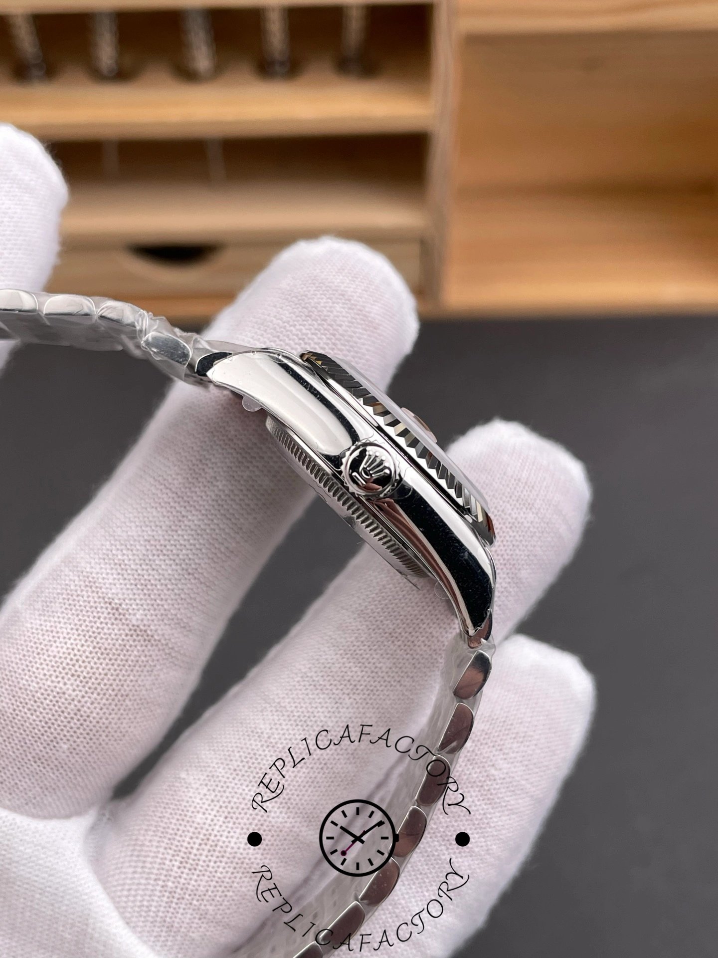Rolex Datejust 279174 Stainless Steel Pink Diamond Dial 28mm Lady Replica Watch