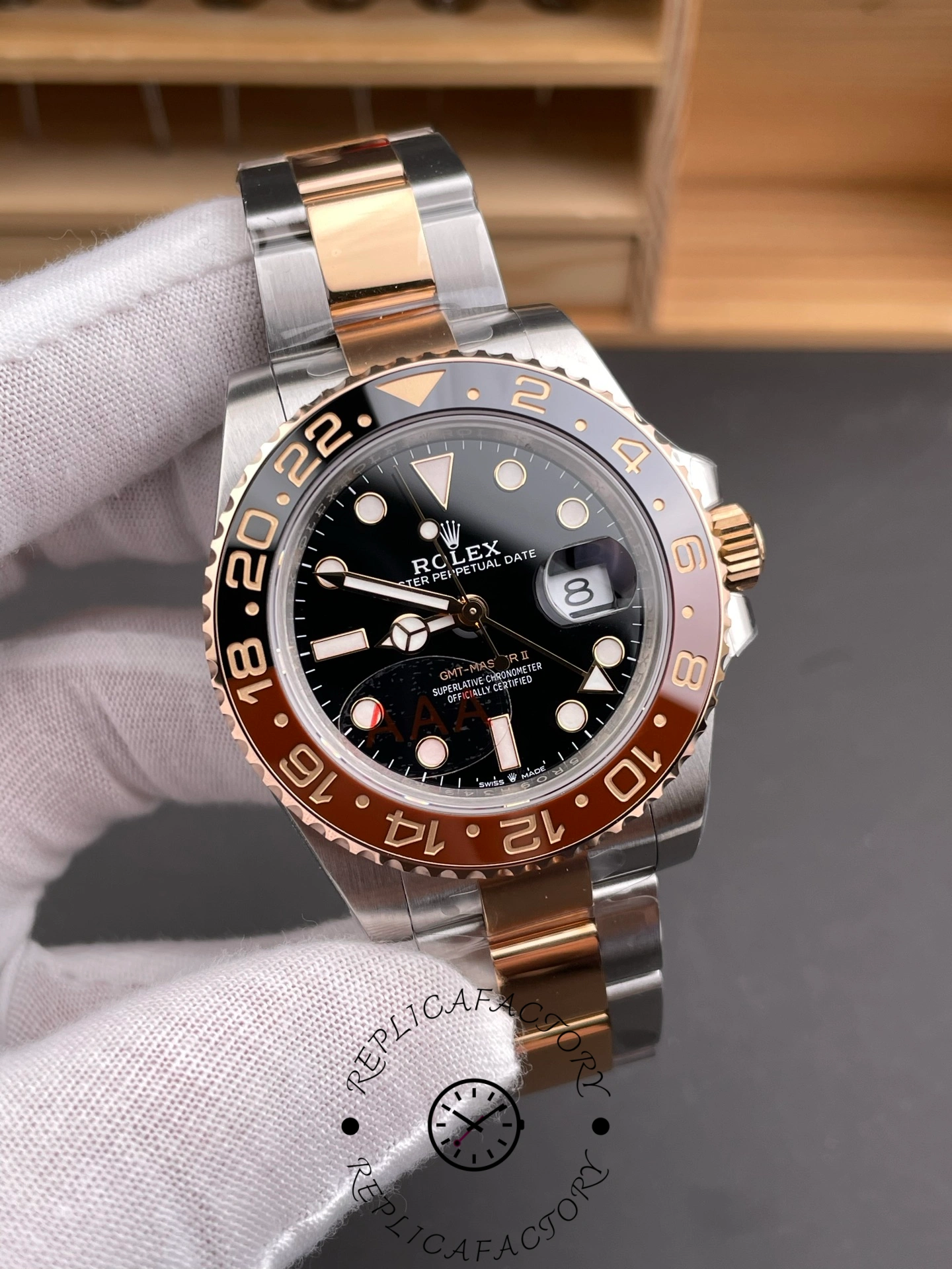 Rolex GMT-Master II 126711CHNR Black Dial 40mm Mens Replica Watch