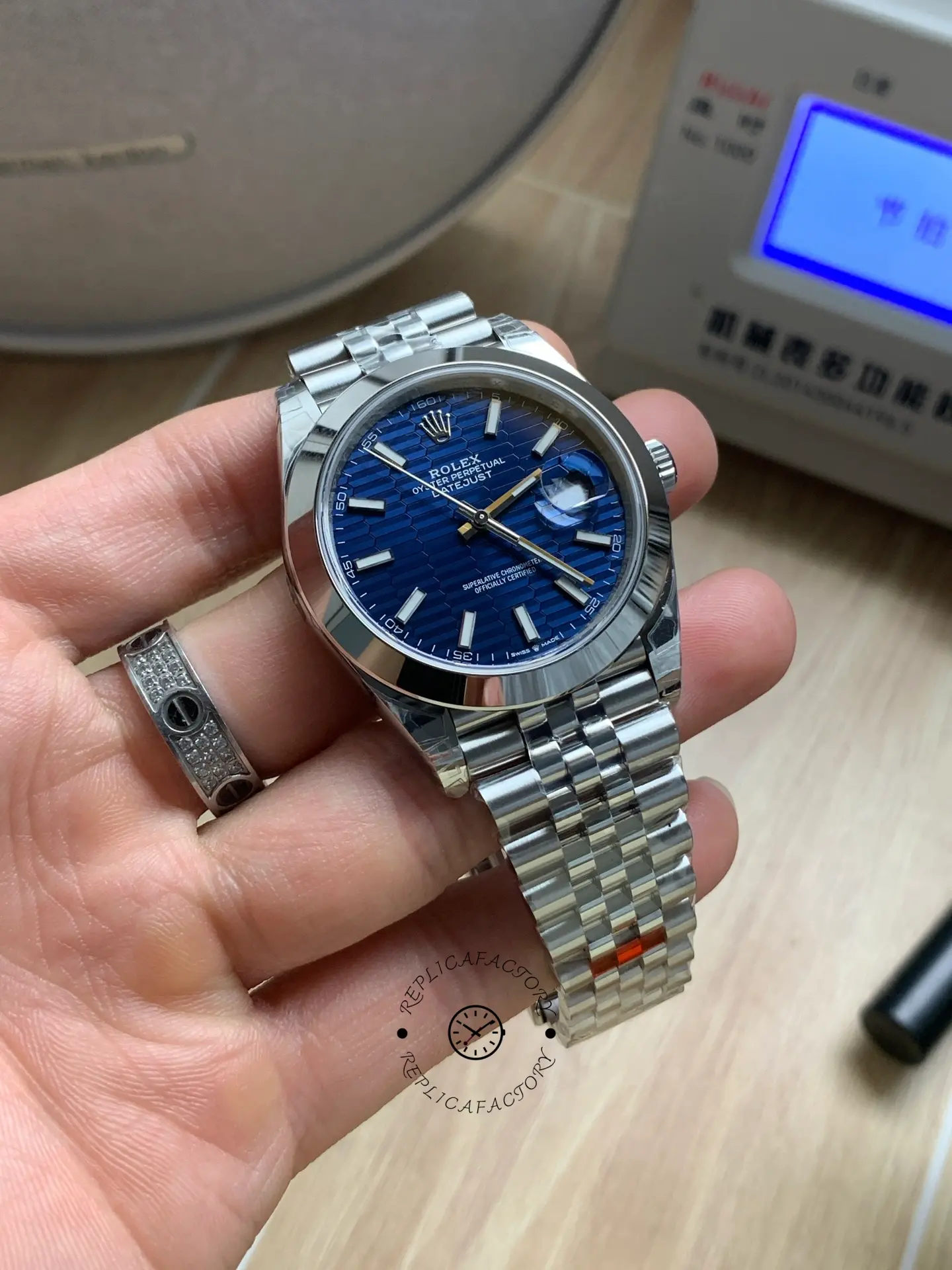 Rolex Datejust 41 Stainless Steel Smooth 126300 0024 Blue Stick Dial