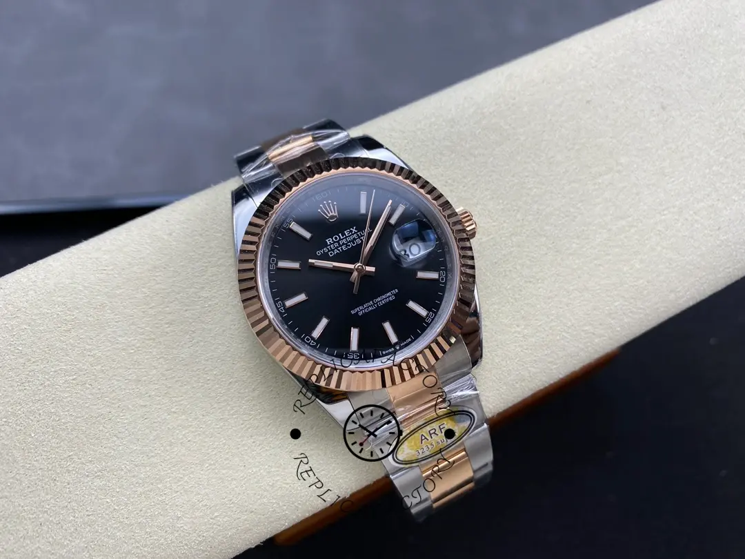 Rolex Datejust 41 Everose Gold Black Dial Oyster Bracelet 126331