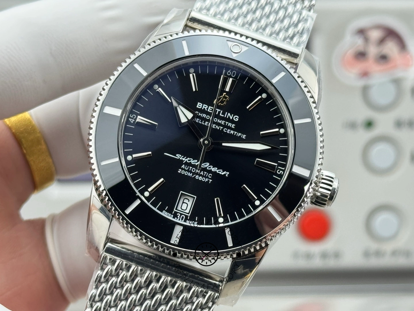 Breitling Superocean Heritage AB2010121B1A1 Replica Stainless Steel Black Dial