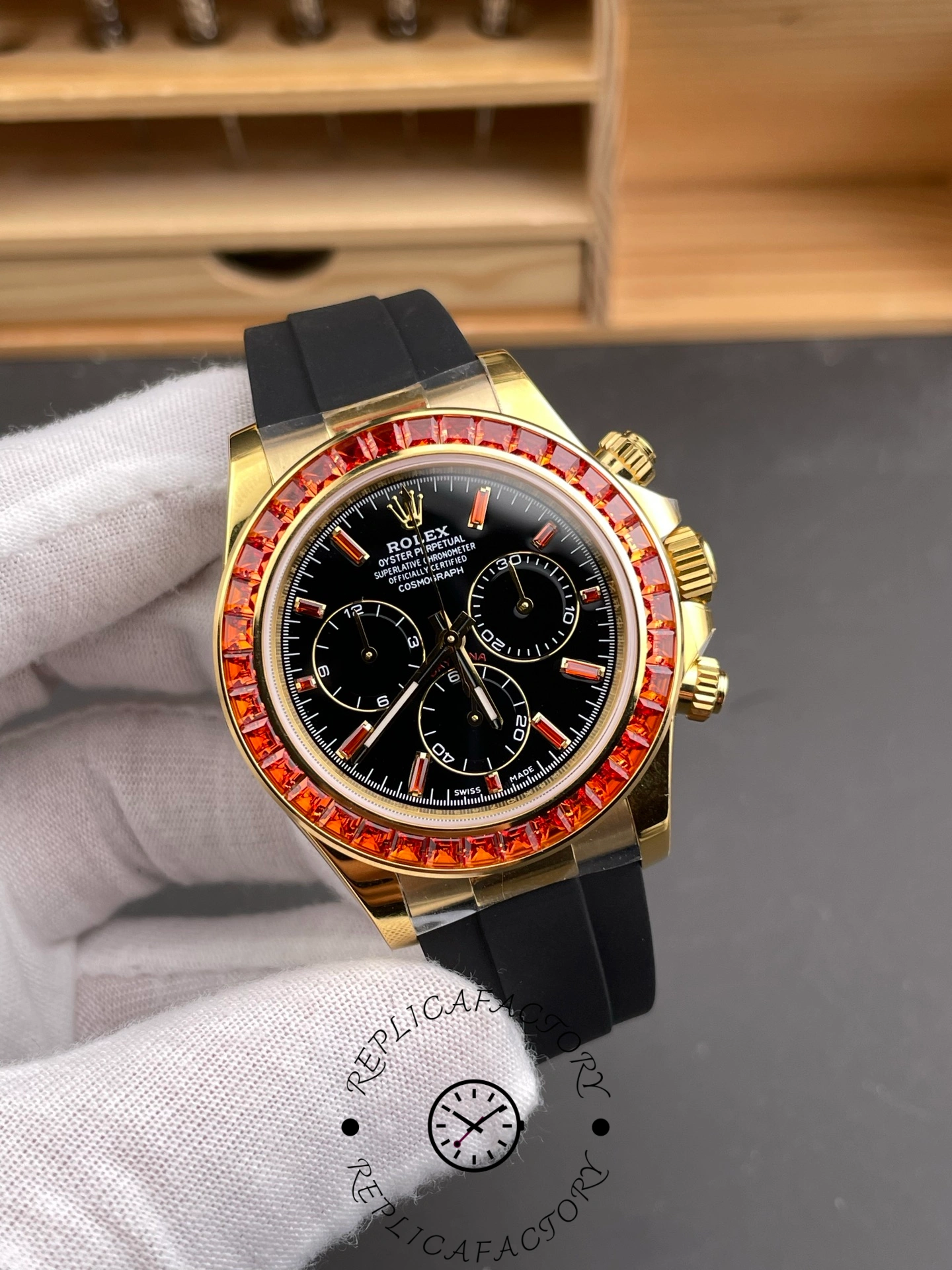 Rolex Daytona Orange Sapphire Bezel 116588SACO