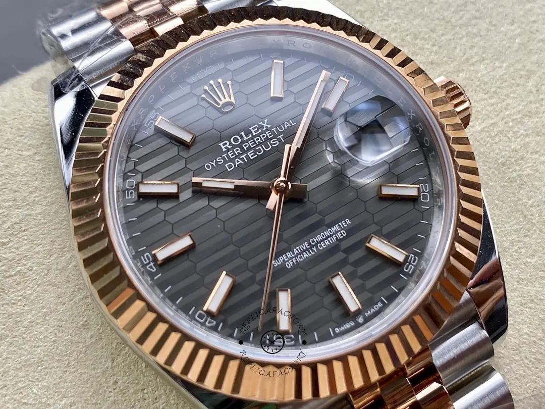Rolex Datejust Grey Fluted Motif Dial m126331 0020 Mens Watch