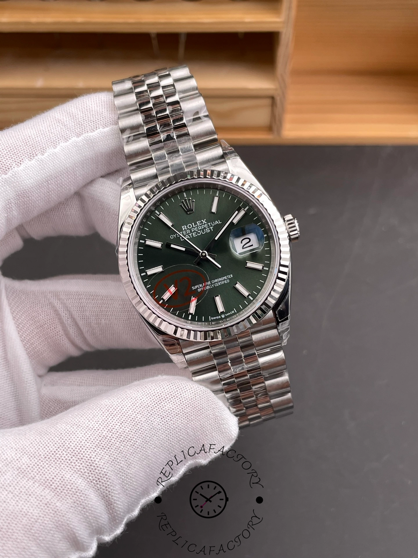 Rolex Datejust 126234 Stainless Steel Mint Green Dial 36MM Unisex Replica Watch