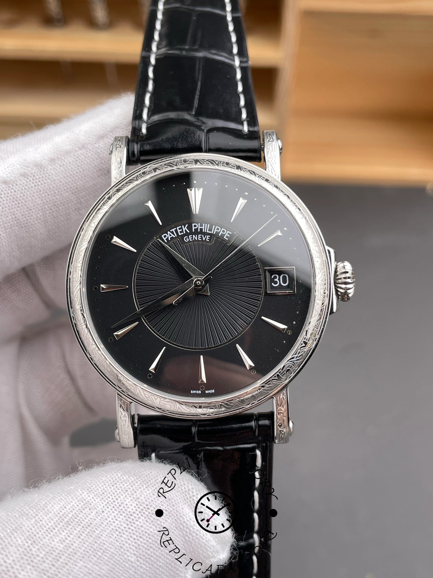 Patek Philippe Calatrava 5153G-001 Date Black Dial 38mm