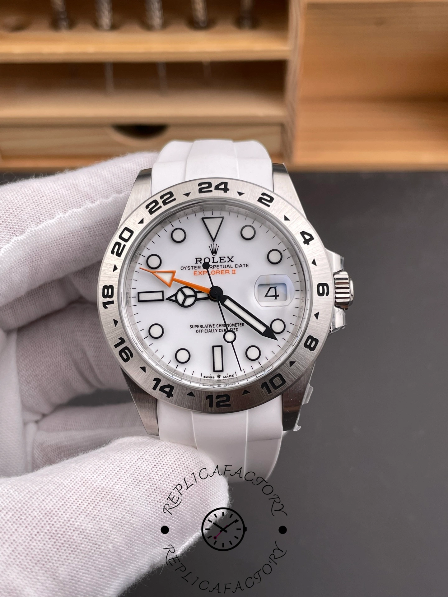 Rolex Explorer II 42mm Deployant Rubber Strap