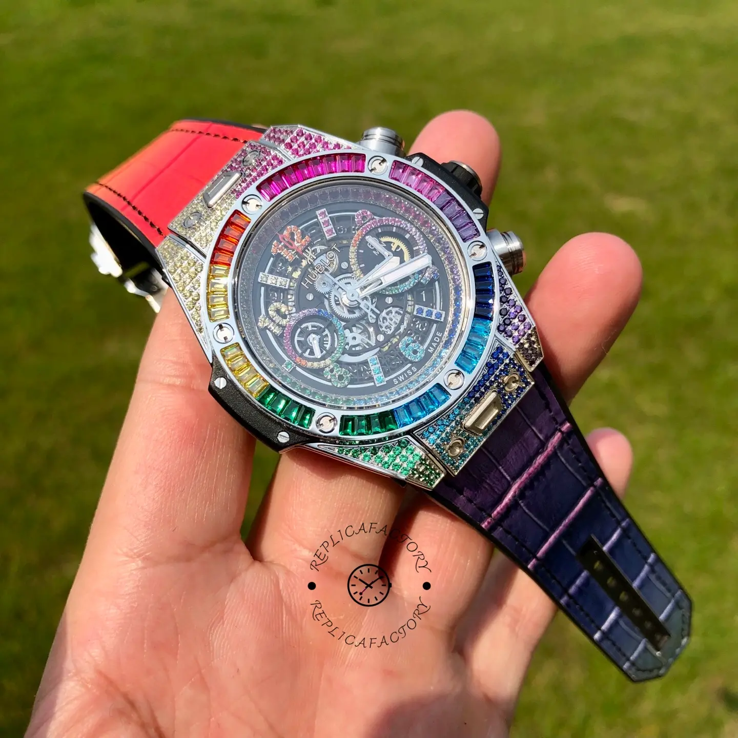 Hublot Big Bang Unico 1:1 Clone 45 Rainbow 411.OX.9910.LR.0999 Men's Watch
