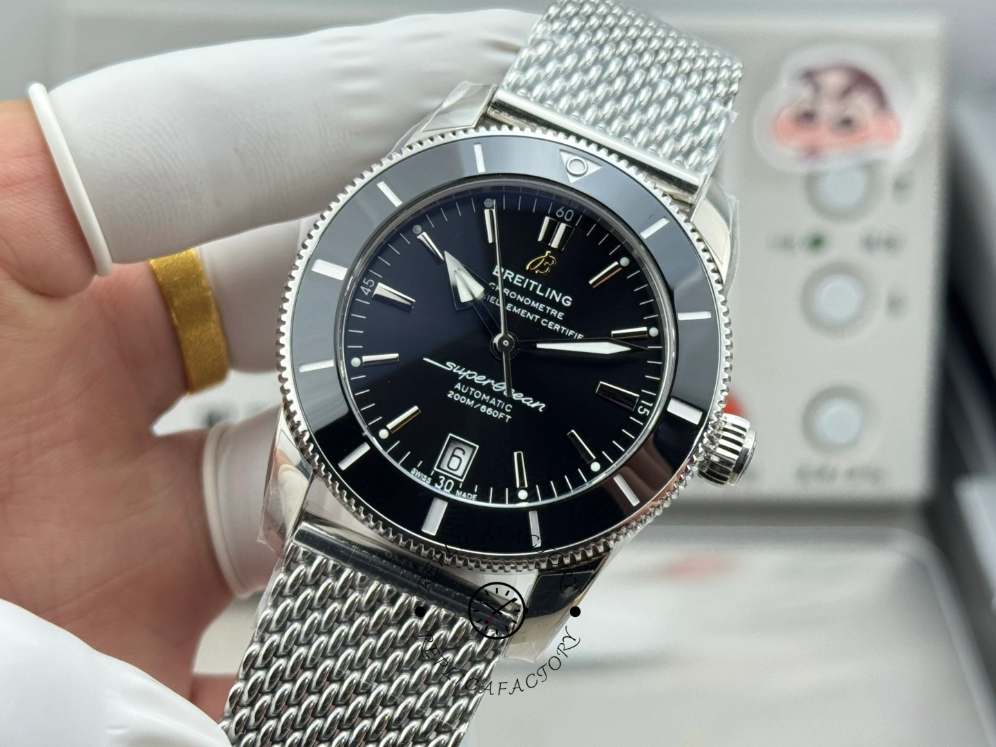Breitling Superocean Heritage AB2010121B1A1 Replica Stainless Steel Black Dial