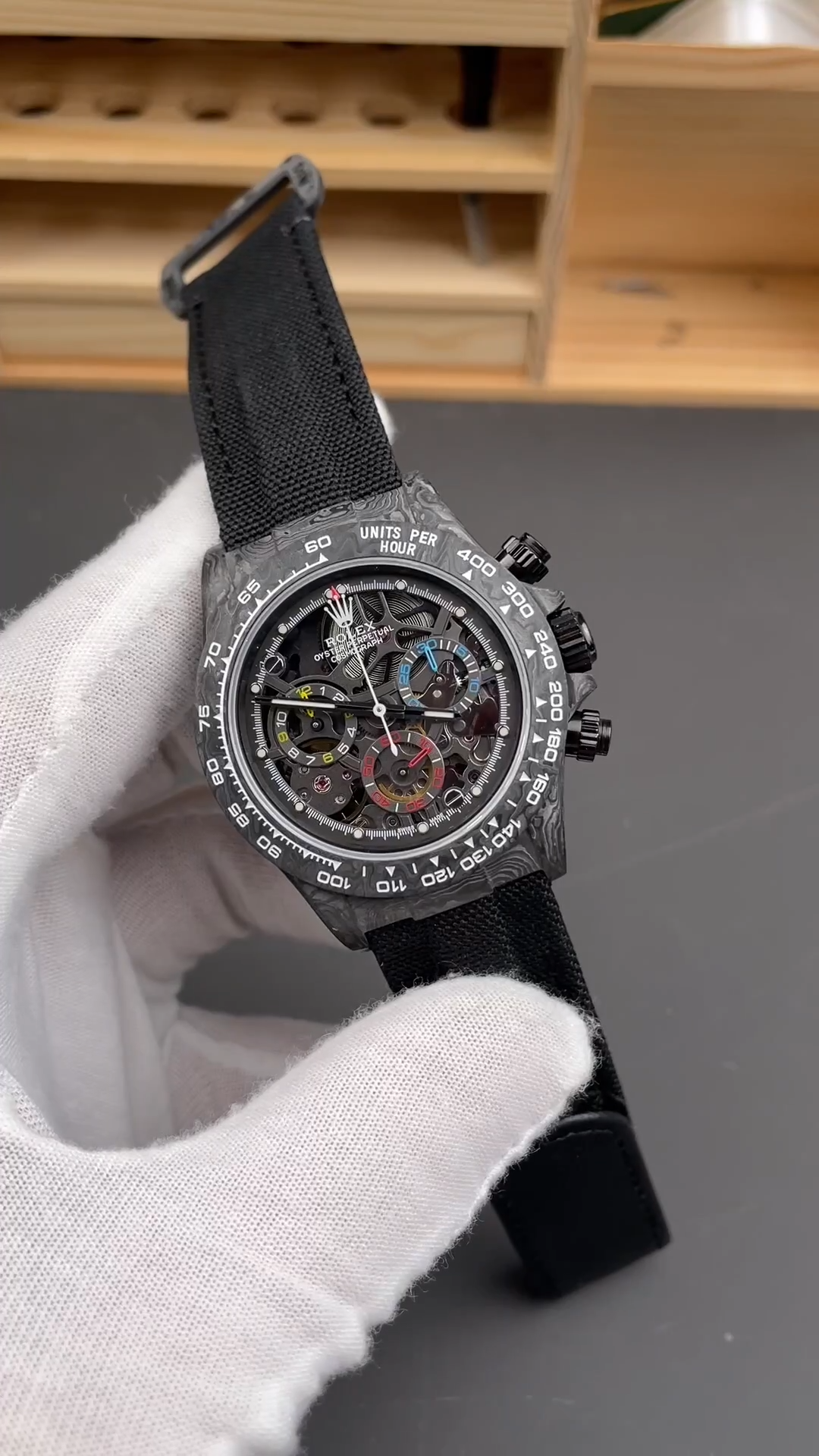 Rolex Daytona 4130 DiW Skeleton Carbon Edition 40mm