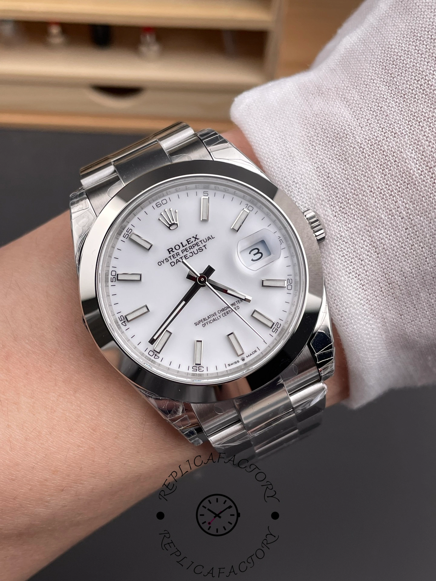 Rolex Datejust 41 Stainless Steel White Dial M126300 0005 Men's Watch